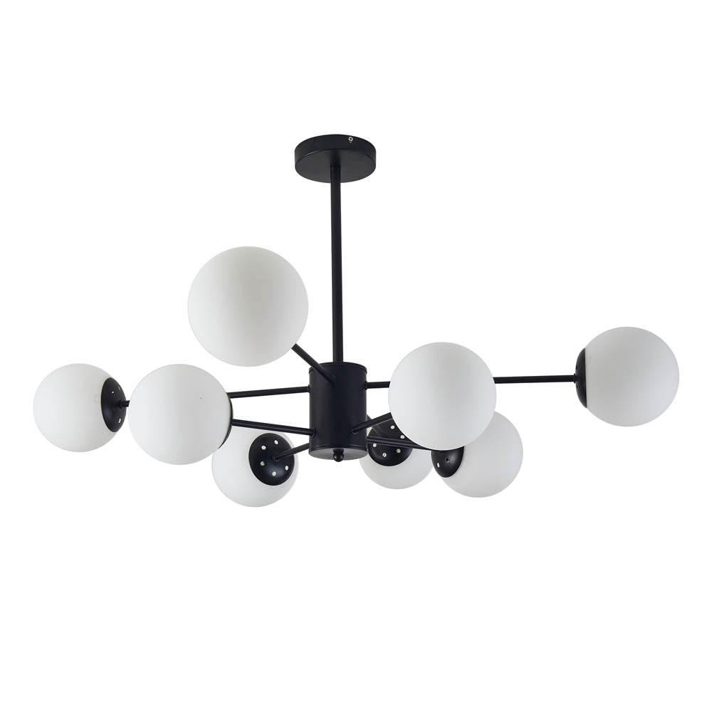 Pendul candelabru Lace 8xE27 negru Erste - design spider industrial modern living loft