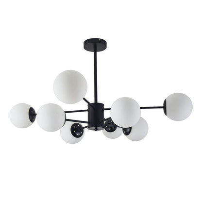 Pendul candelabru Lace 8xE27 negru Erste - design spider industrial modern living loft