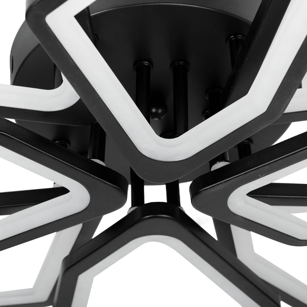Plafoniera Maxi LED 110W negru Erste aprinsă - flux luminos puternic uniform living sala conferinte