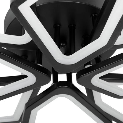 Plafoniera Maxi LED 110W negru Erste aprinsă - flux luminos puternic uniform living sala conferinte