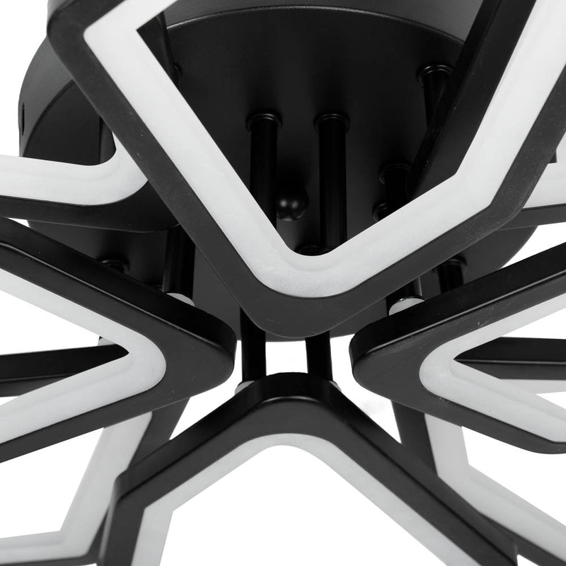 Plafoniera Maxi LED 110W negru Erste aprinsă - flux luminos puternic uniform living sala conferinte