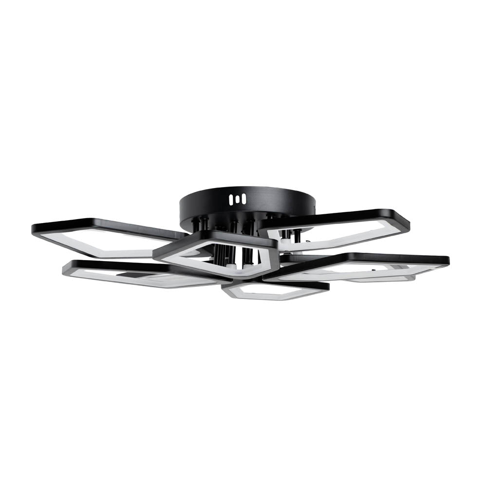 Plafoniera Maxi LED 110W negru Erste montată tavan living open space - iluminat statement futurist