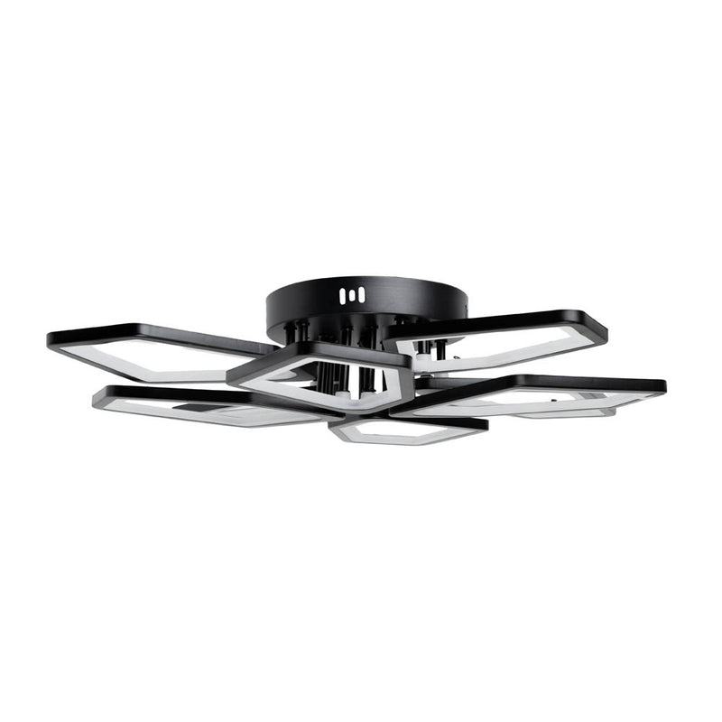 Plafoniera Maxi LED 110W negru Erste montată tavan living open space - iluminat statement futurist
