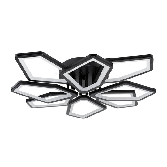 Plafoniera LED Maxi 110W negru Erste - design geometric futurist modern living open space