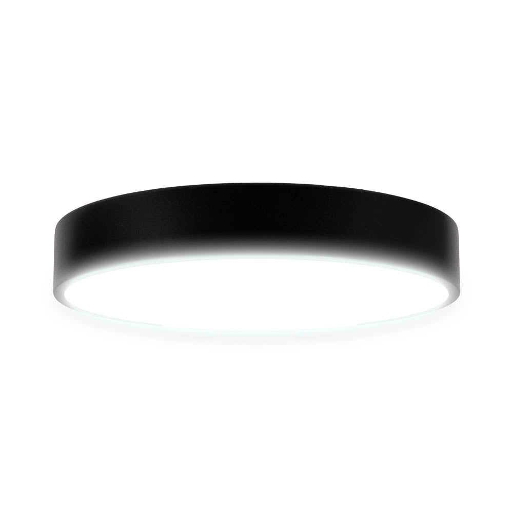 Plafoniera Flux LED 18W negru Erste montată tavan hol birou - iluminat linear modern eficient