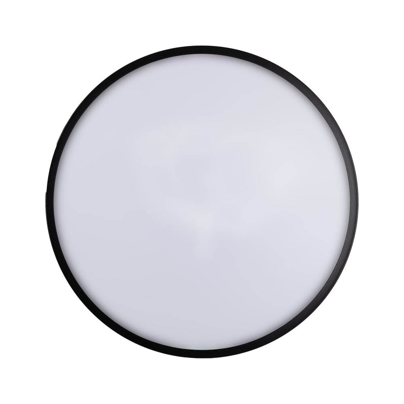 Detaliu profil subțire ramă neagră mat plafoniera Flux LED Erste 18W - design curat contemporan