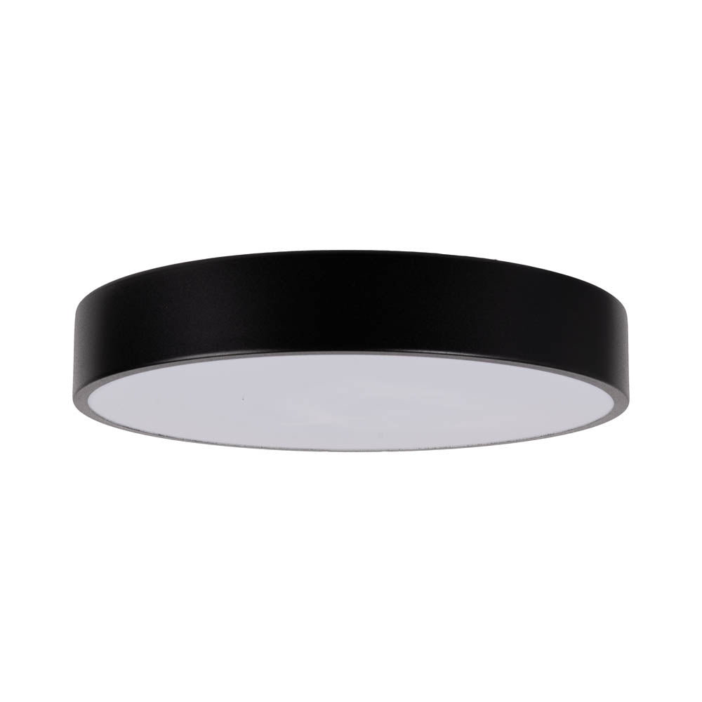 Plafoniera Flux LED 28W negru Erste montată tavan hol bucătărie birou - iluminat puternic eficient