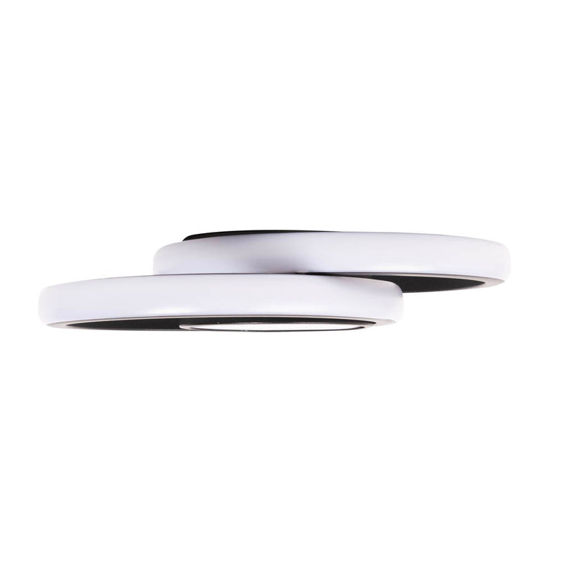 Plafoniera Vista LED 38W negru Erste aprinsă - efect inel luminos plutitor tavan atmosferă modernă