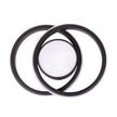 Plafoniera Vista ring LED 38W negru Erste montată tavan living dormitor - iluminat circular elegant