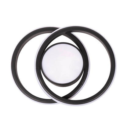 Plafoniera Vista ring LED 38W negru Erste montată tavan living dormitor - iluminat circular elegant