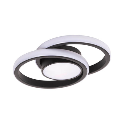 Plafoniera LED Vista 38W negru Erste - design inel circular ring minimalist modern living dormitor