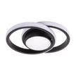 Detaliu profil slim circular negru mat plafoniera Vista LED Erste 38W - design futurist elegant