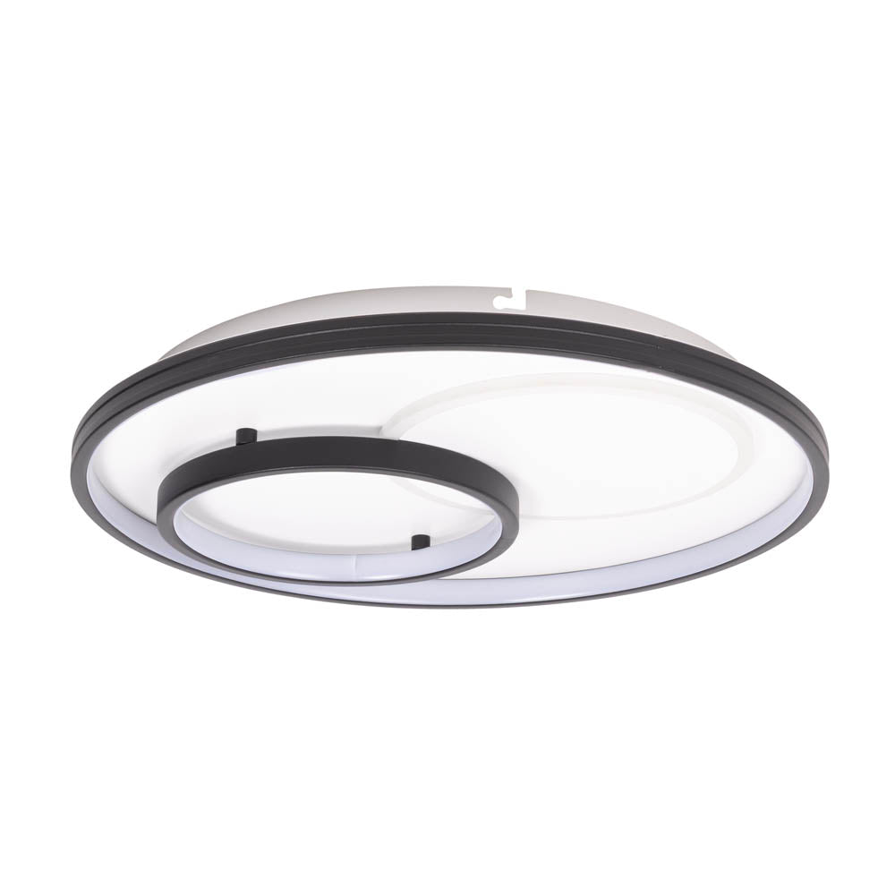 Plafoniera LED Isis 65W negru Erste - design geometric sculptural futurist modern living