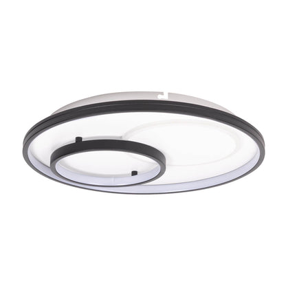 Plafoniera LED Isis 65W negru Erste - design geometric sculptural futurist modern living