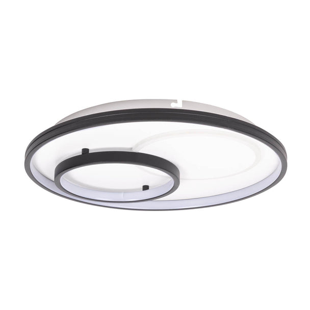 Plafoniera LED Isis 65W negru Erste - design geometric sculptural futurist modern living