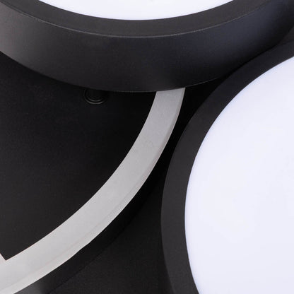 Plafoniera Sobek LED 55W negru Erste montată tavan living dormitor - design geometric statement modern