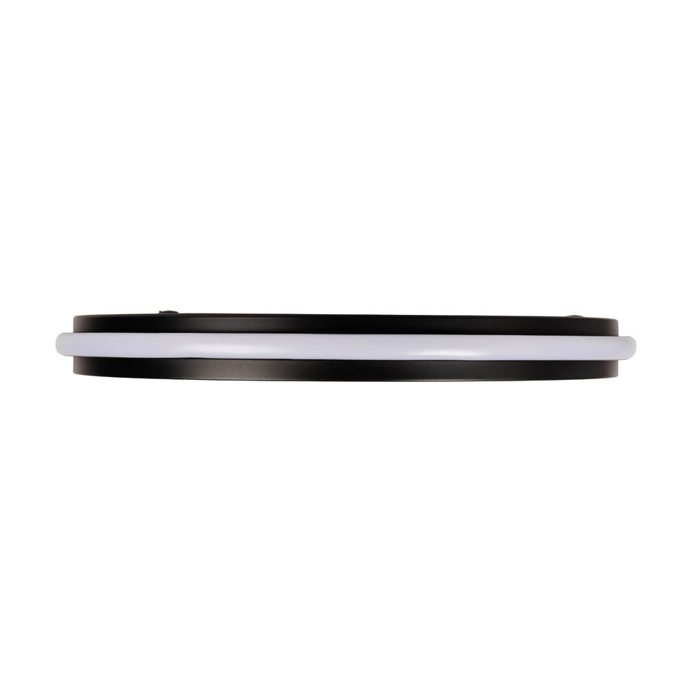 Plafoniera Toht LED 70W negru Erste montată tavan living dormitor - iluminat principal modern eficient