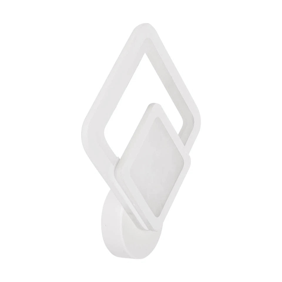 Aplica perete LED Odin Erste 25W CCT 2700K 4000K 6500K alb metal acrilic - unghi lateral
