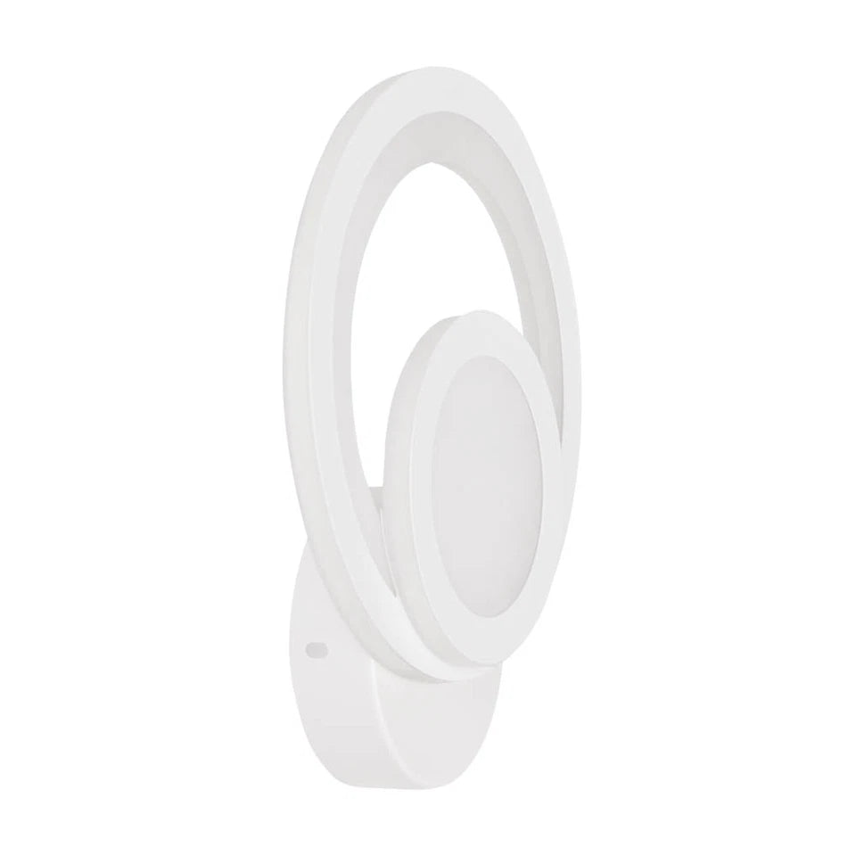 Aplica perete LED Skadi Erste 25W CCT 2700K 4000K 6500K alb metal acrilic - unghi lateral
