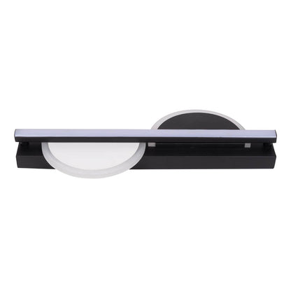 Aplica Zuleya LED 24W negru Erste aprinsă - joc umbre lumini accent perete dormitor living rafinat
