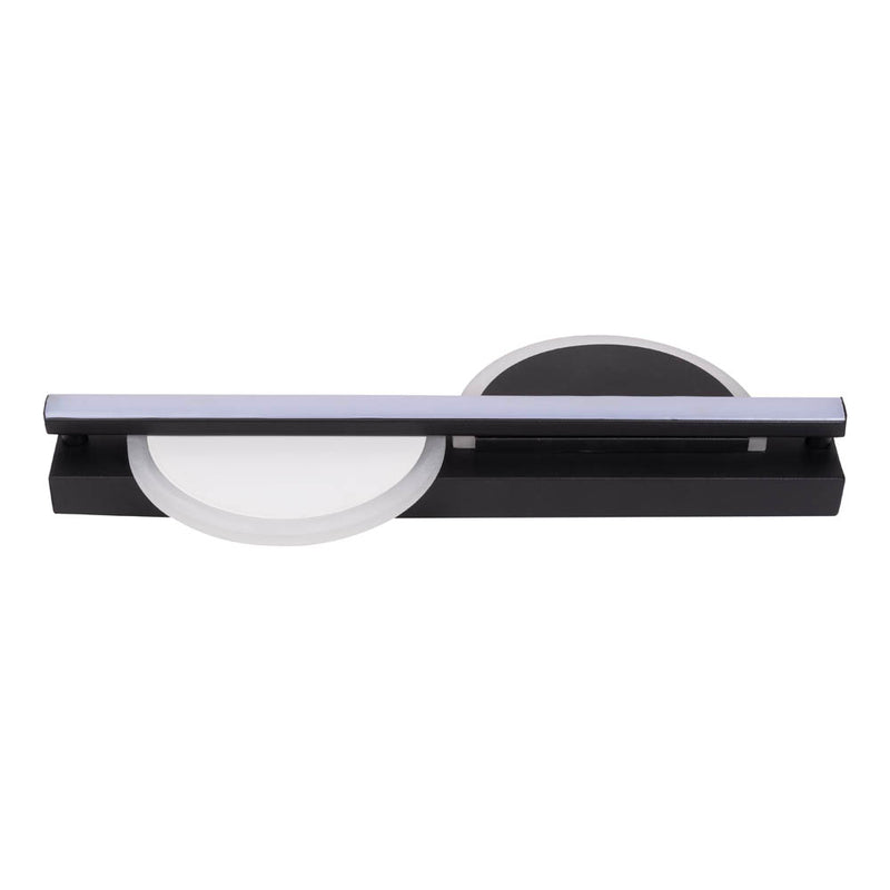 Aplica Zuleya LED 24W negru Erste aprinsă - joc umbre lumini accent perete dormitor living rafinat
