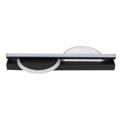 Aplica Zuleya LED 24W negru Erste montată perete deasupra noptieră dormitor - iluminat ambiental elegant