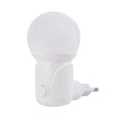 Lampa de veghe Bulb LED 1W alba Erste - vedere frontala in priza