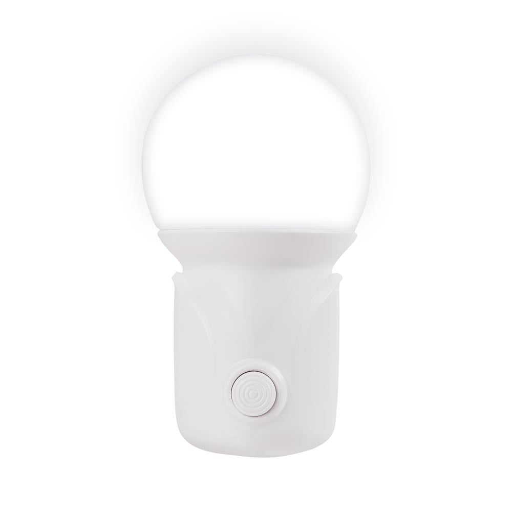 Lampa veghe Bulb Erste - lumina alba discreta aprinsa noaptea in hol