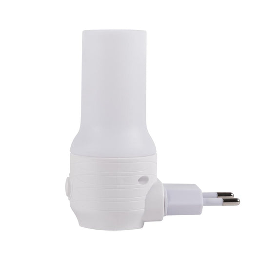 Lampa veghe Flinky Erste - lumina alba blanda aprinsa noaptea in dormitor