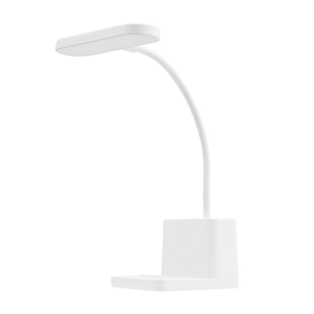 Lampa de birou Mishe LED 3W Erste - vedere frontala design ultra-compact minimalist alb
