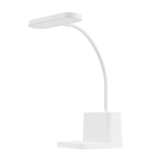 Lampa de birou Mishe LED 3W Erste - vedere frontala design ultra-compact minimalist alb
