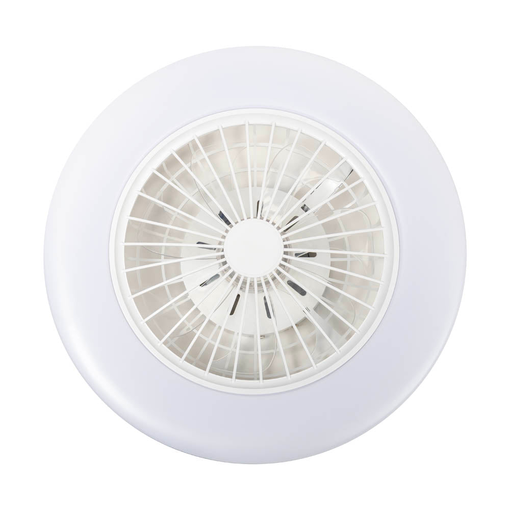 Plafoniera Breezy 48W+15W aprinsă și ventilator activ - răcire și iluminat CCT simultan