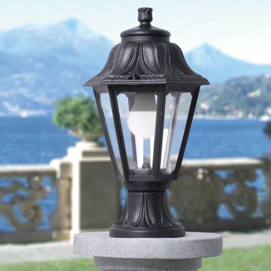 Lampa de Gradina Anna Fumagalli 1xE27 IP55 Negru - rasina anti-coroziune design clasic italian