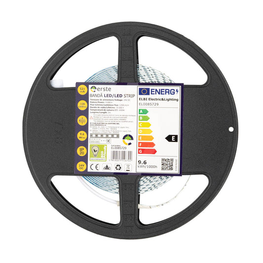Banda LED 24V 9.6W/m Erste - lumina rece uniforma pe profil aluminiu


