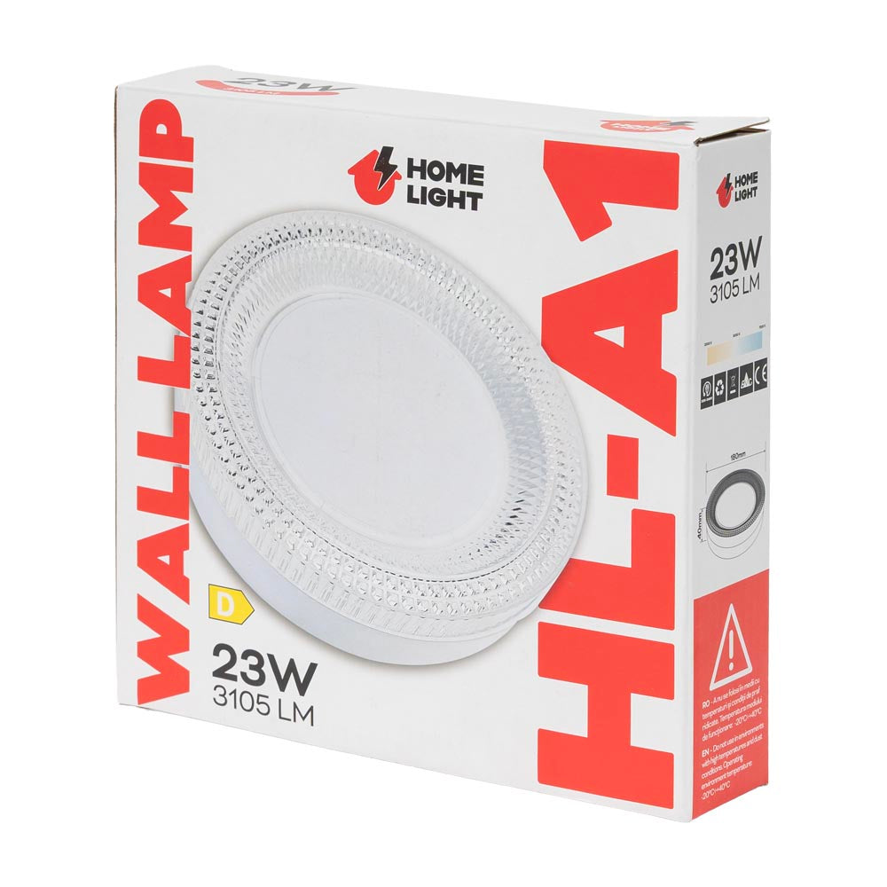 Aplică LED HL-A1 23W aprinsă lumină rece 6500K - 3150 lumeni claritate maximă birou bucătărie
