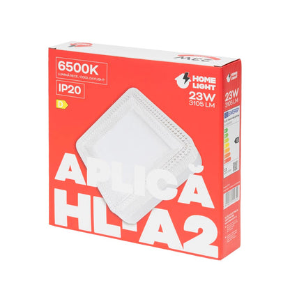 Aplică LED HL-A2 23W montată perete birou bucătărie atelier - iluminat puternic eficient Homelight