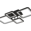Plafoniera Ambient LED 70W neagra Erste - vedere frontala design geometric industrial-chic
