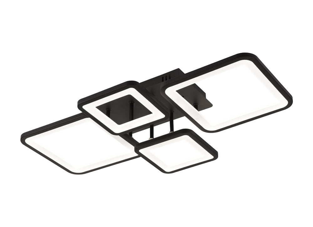 Plafoniera Ambient Erste 70W - lumina calda 3CCT aprinsa in living modern minimalist