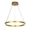 Pendul Round LED 30W 3CCT Erste - vedere frontala design circular auriu satinat modern
