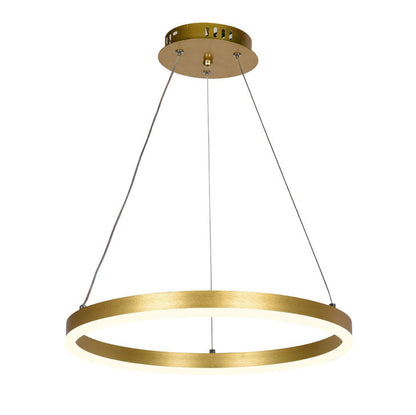 Pendul Round LED 30W 3CCT Erste - vedere frontala design circular auriu satinat modern
