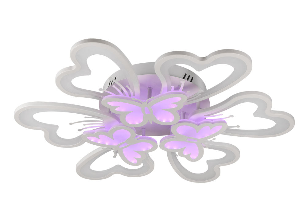 Detaliu montaj plafoniera Butterfly LED Erste pe tavan - instalare simplă