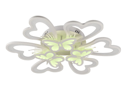 Plafoniera Butterfly 100W aprinsă lumină caldă - atmosferă relaxantă living