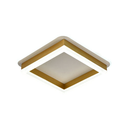 Plafoniera Zino LED 40W aurie Erste - vedere frontala design geometric contemporan elegant

