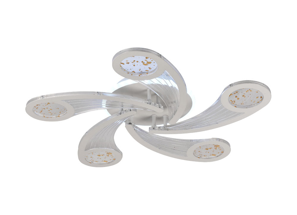 Plafoniera Drop LED 70W alba Erste - vedere frontala design minimalist slim