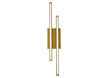 Corp iluminat aplica Flame LED 30W Erste 505x100x50mm auriu metal acrylic IP20
