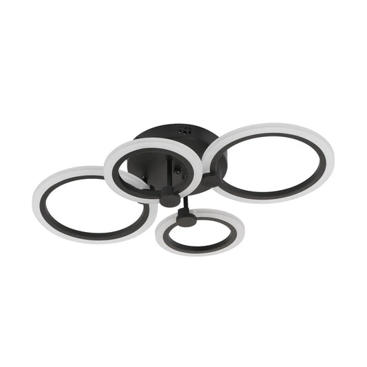 Lustra Urban LED 45W 3CCT 3150lm IP20, Negru, Erste