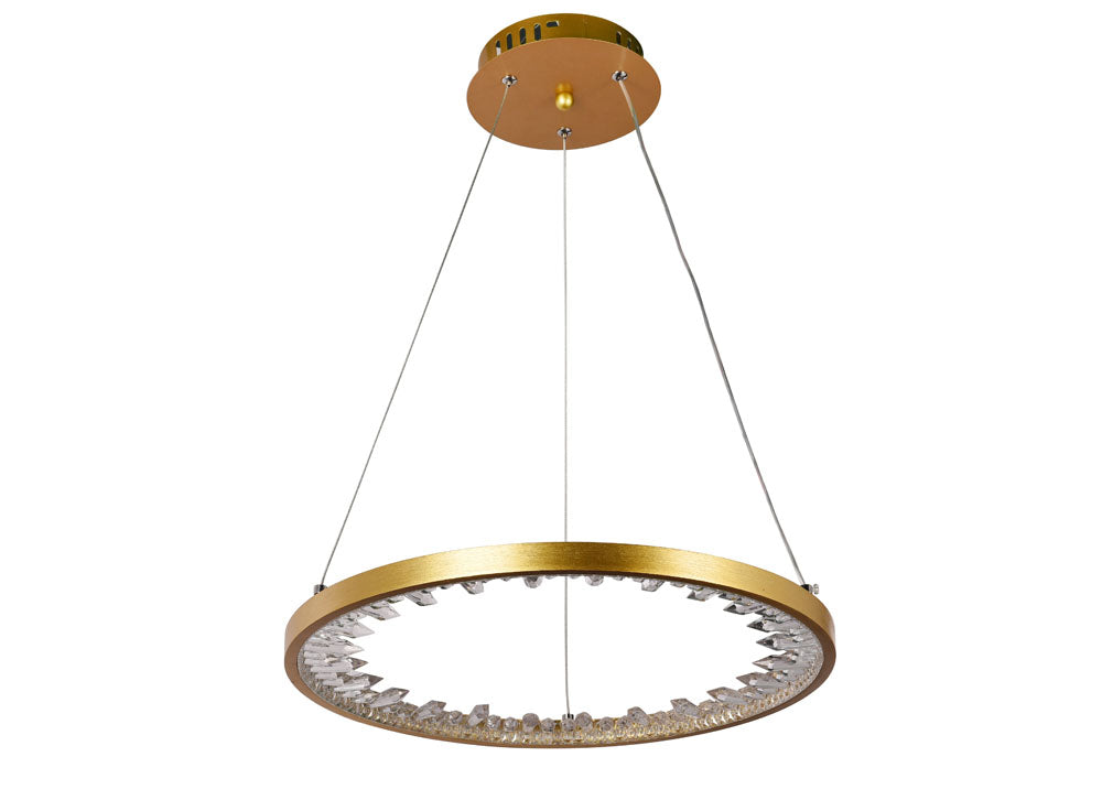 Pendul Linea Erste LED 26W 2080lm auriu 3CCT iluminat dormitor noptiera living modern

