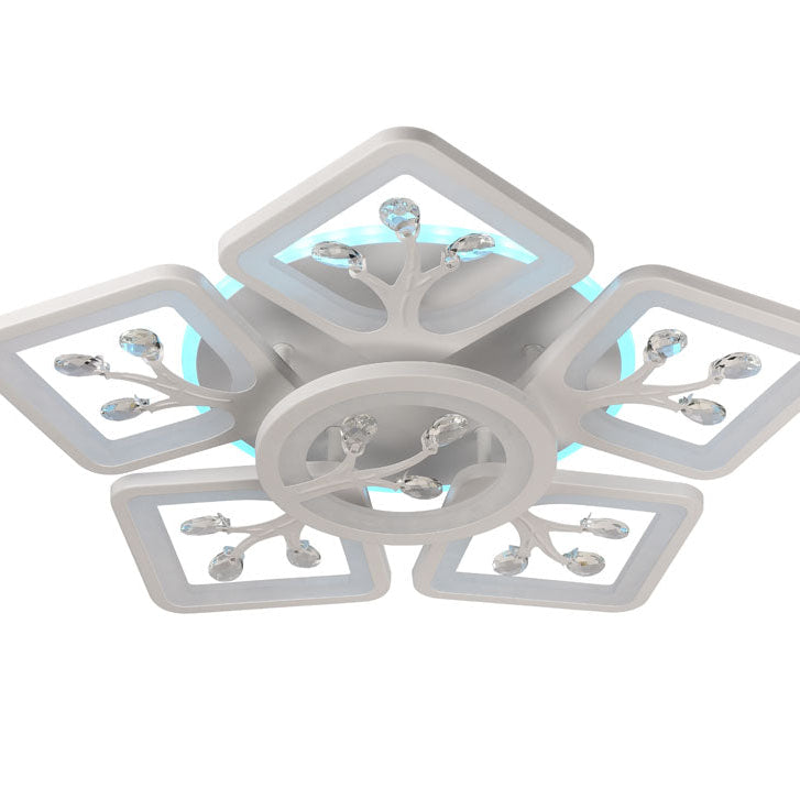 Plafoniera LED Trees 88W alb dimabilă Erste - design organic ramificat modern