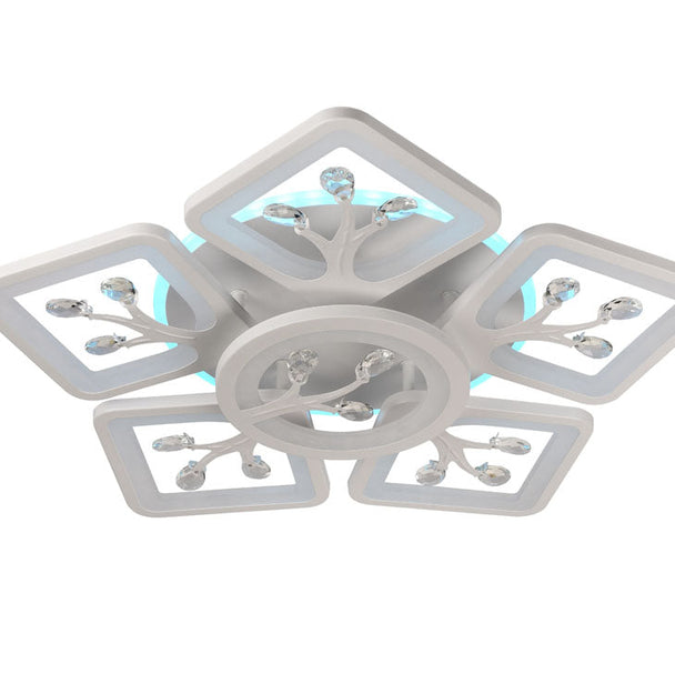 Plafoniera LED Trees 88W alb dimabilă Erste - design organic ramificat modern