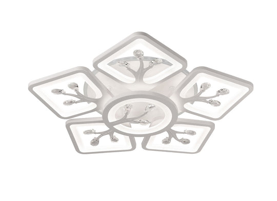 Detaliu ramificații albe plafoniera LED Trees Erste - design inspirat din natură